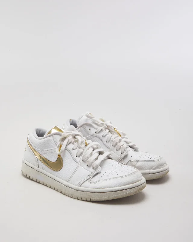 Jordan 1 Low White Metallic Gold - EU 38.5