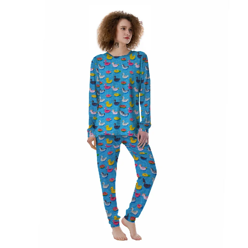 Summer Floats Ring Print Pattern Women's Pajamas