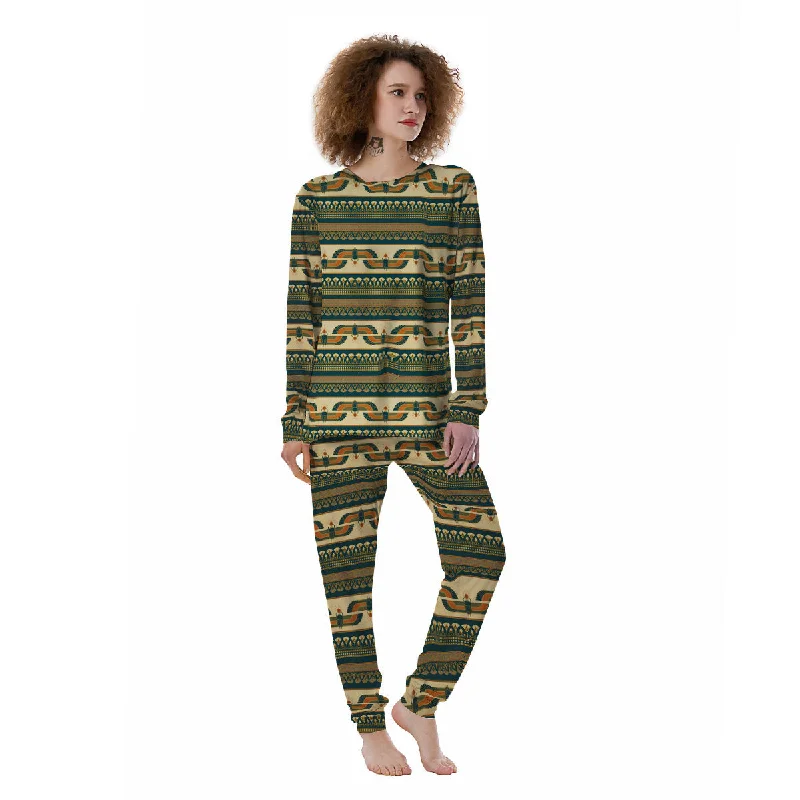 Symbols Of Ancient Egypt Print Pattern Women's Pajamas