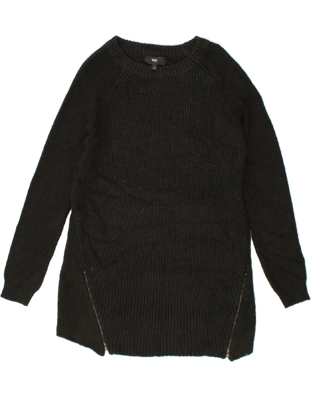 MOSSIMO Womens Boat Neck Jumper Sweater UK 16 Large Black Acrylic