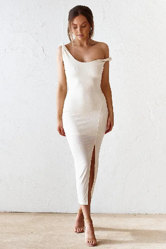 Malibu Midi Dress - Nude