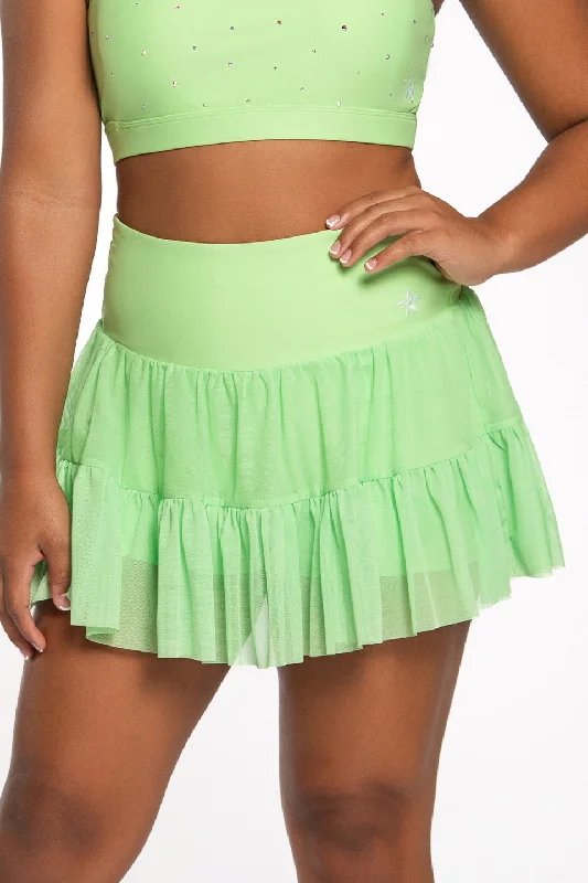 Layered Ruffle Skirt in Pistachio