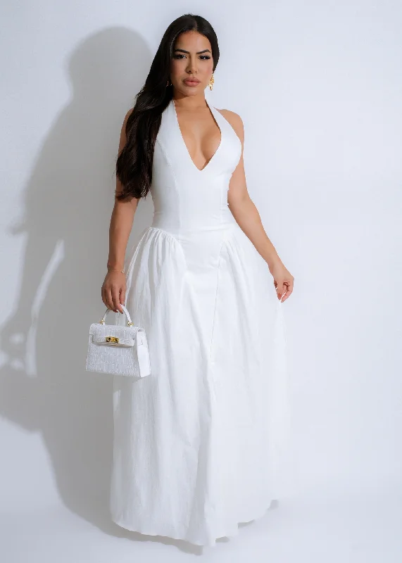 Cloudlight Cascade Maxi Dress White