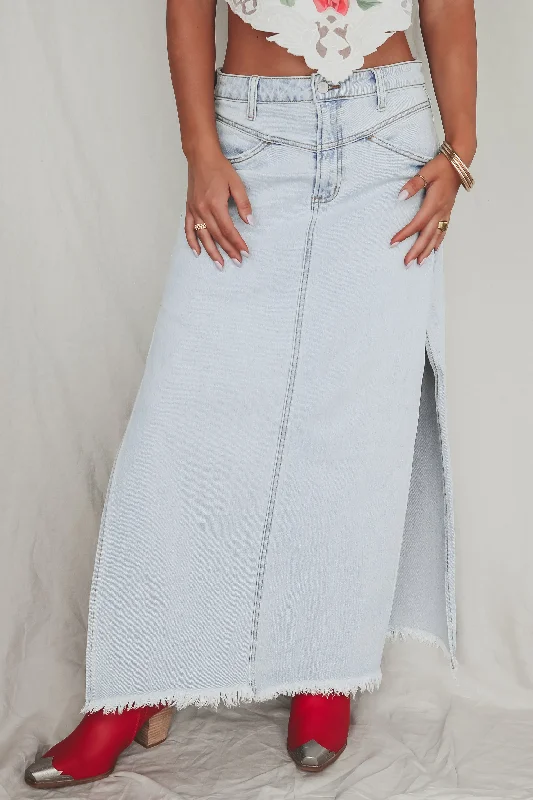 Long Hot Stunner Denim Maxi