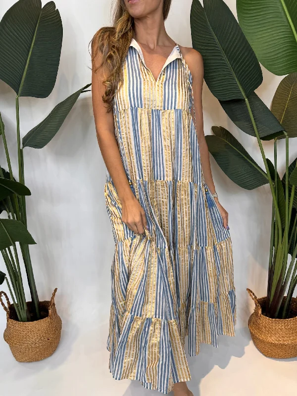 Oliphant Long Tiered Tassel Dress Samoa