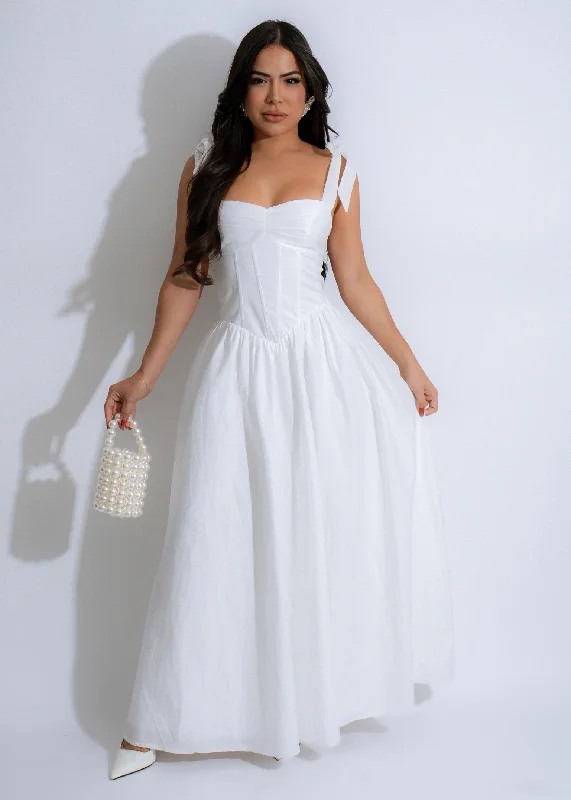 Radiant Romance Maxi Dress White