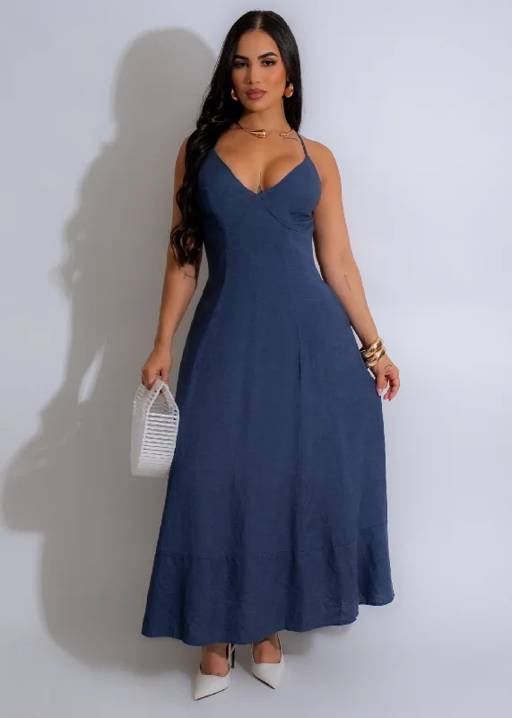 Serene Dreams Maxi Dress Blue