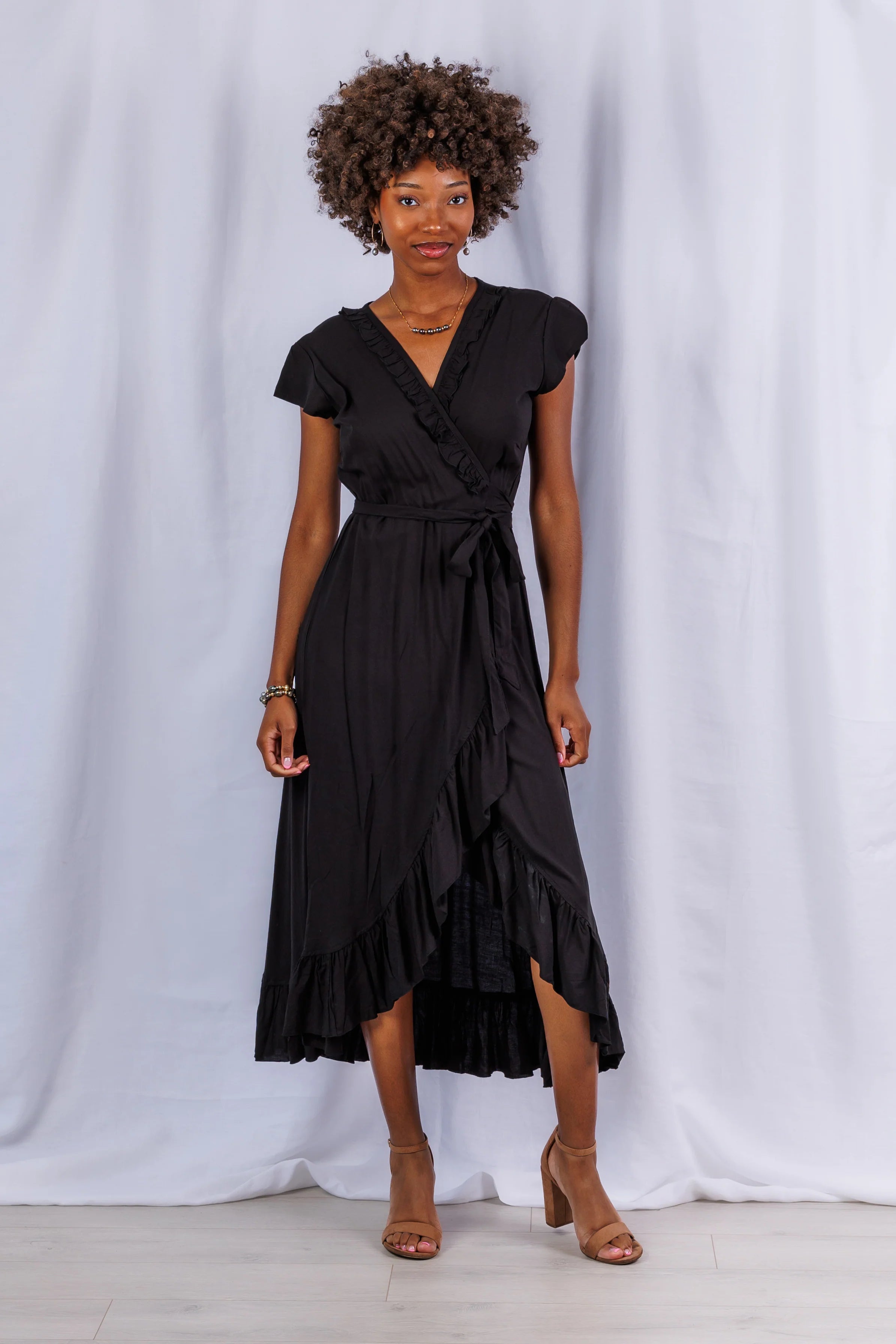 Sea Lustre Havana Maxi Wrap Dress Black