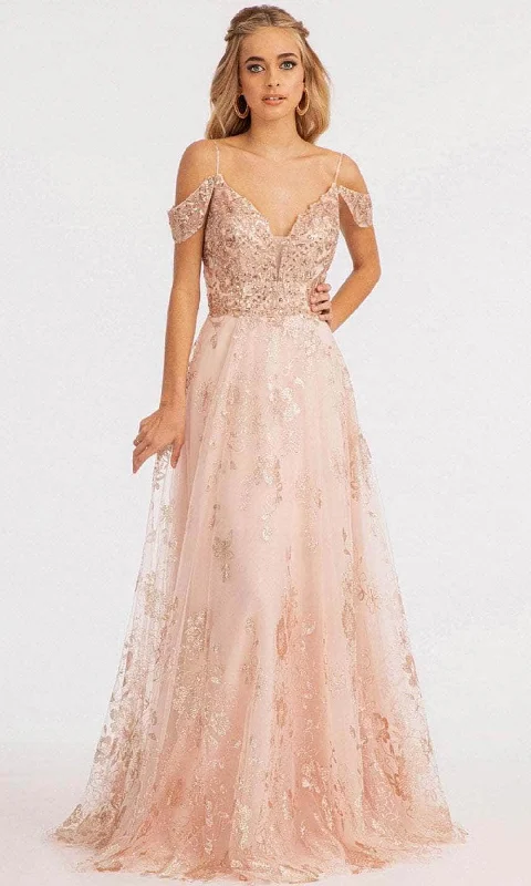 Elizabeth K GL3070 - Draping Sleeves Formal Gown