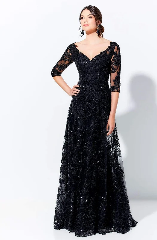 Ivonne D by Mon Cheri - 120D02 Lace V-Neck Mother of the Bride Gown