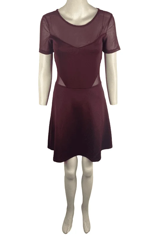 H&M Divided women's wine dress size 8