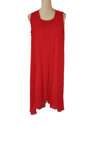 JM Studio women's red 2pc dress size M