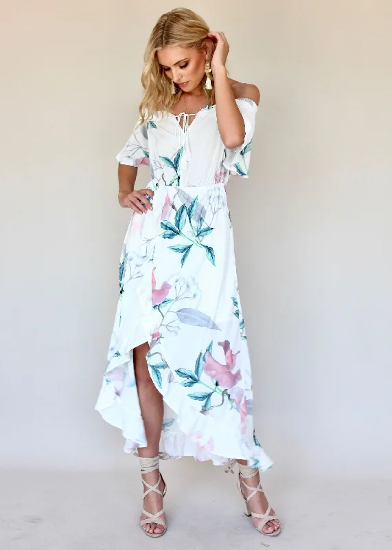 La Venus Off Shoulder Dress - Tropics