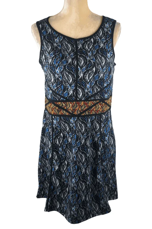 Mark women's blue multicolor dress size L