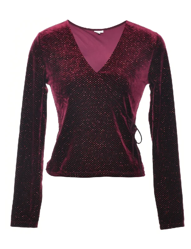 Metallic Velvet Evening Top - S