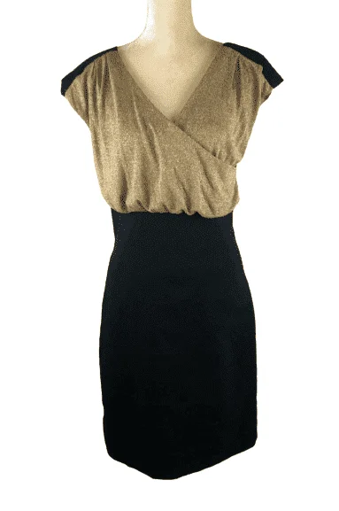 Nicole Miller women's black and gold dress size 12