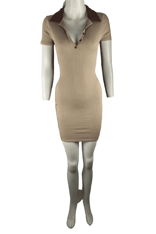 Windsor women's mocha/brown fitted dress size M