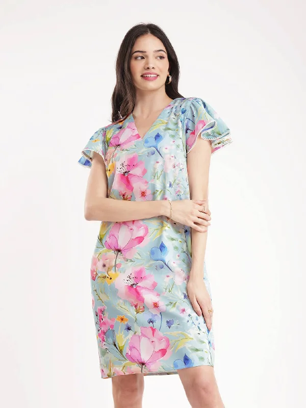 Floral Shift Dress - Multicolour