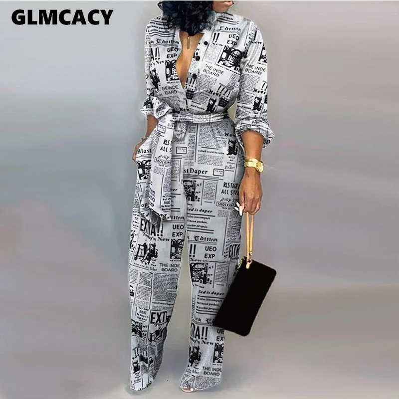 Women Sexy Ladies Party Long Sleeve Jumpsuit