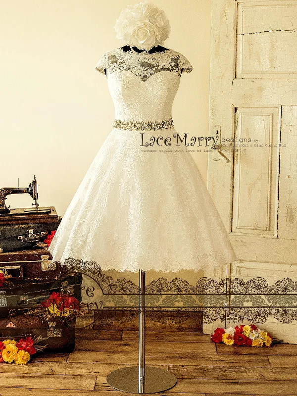 1950's Style Wedding Dress from Alencon Lace