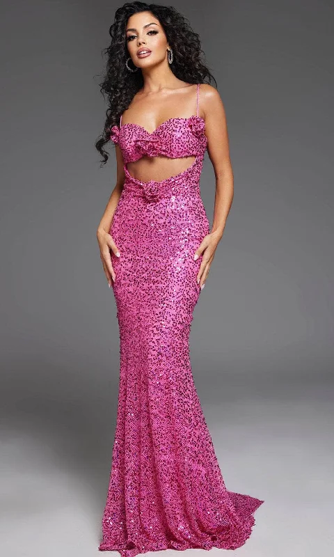 Jovani D5403 - Sequins Sweetheart Neck Prom Gown