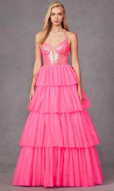 Juliet Dresses JT2457H - Sleeveless Sequin Ballgown