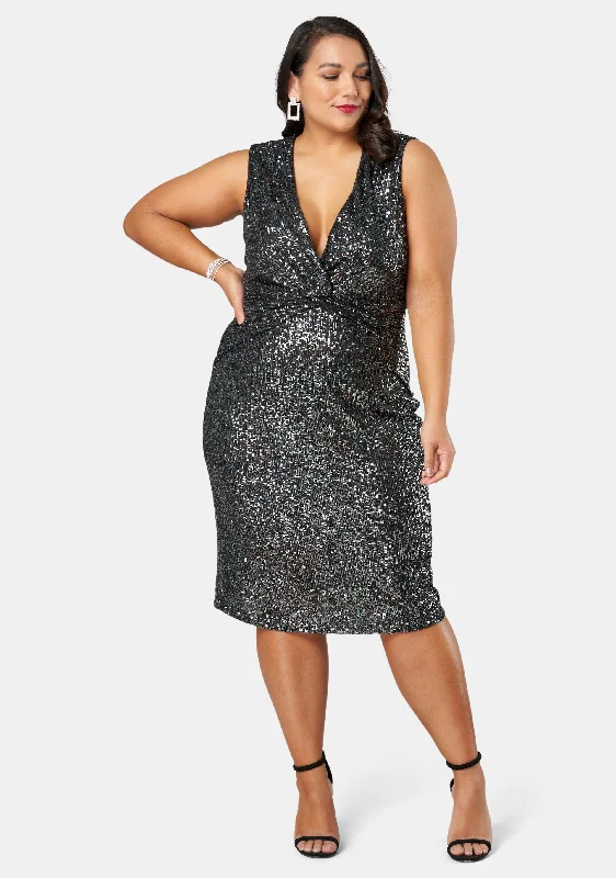 Twist Of Seduction Sequin Dress