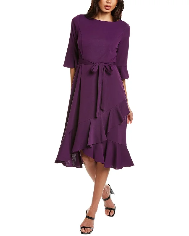 Maison Tara Scuba Crepe Midi Dress