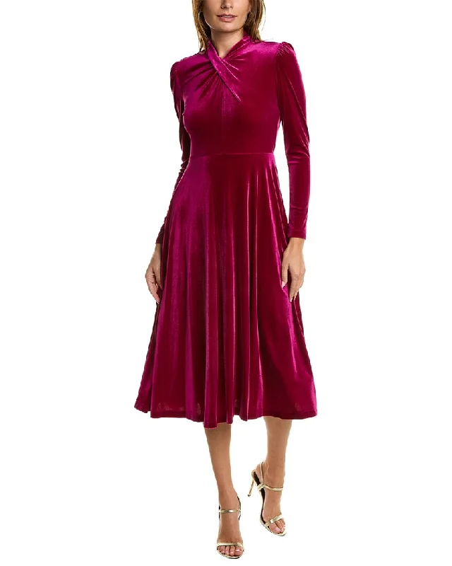 MAISON TARA Velvet Midi Dress