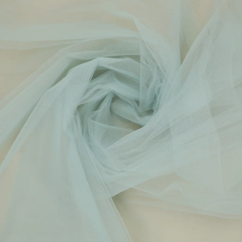 Solid Grey Illusion Tulle Fabric